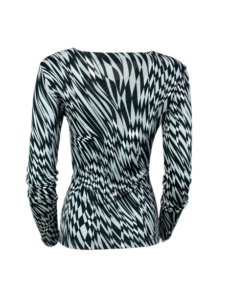 VERSACE COLLECTION Women's Multicolored Jersey Top #G31630 42 NWT