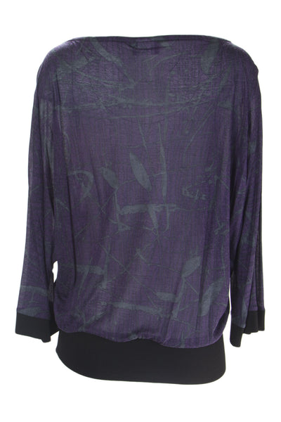ANALILI Women's Amethyst Heather Boat Neck Dolman Sleeve Top S $145 NWT