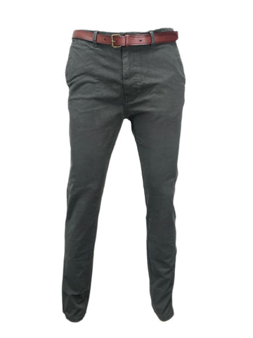 SCOTCH & SODA Men's Grey Belted Stuart Classic Trousers #506 30/32 NWOT