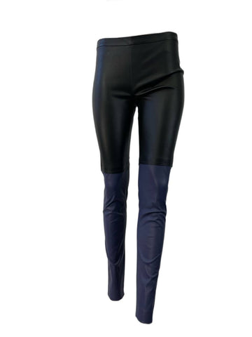 EMERSON Women's Black Leather Zip Pants #5101 2 NWT