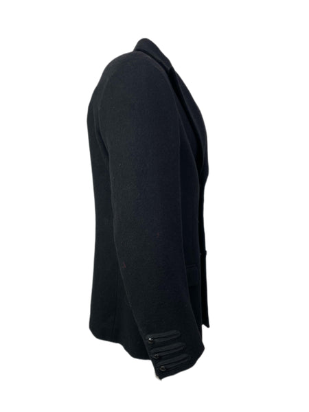 ERMANNO SCERVINO Men's Black Button Up Coat #508LNT 56 NWT