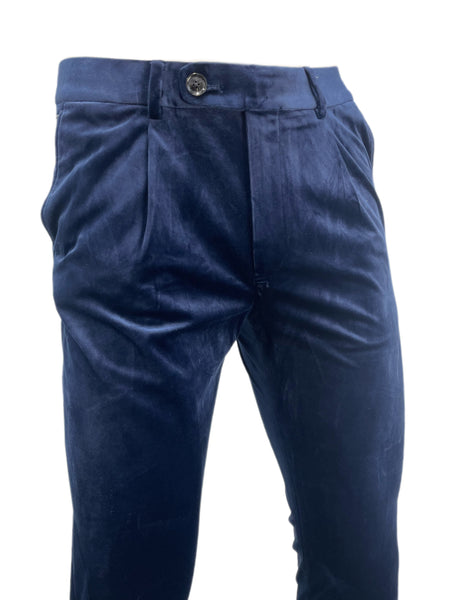 SCOTCH & SODA Men's Navy Velvet Casual Trousers #555 S NWOT