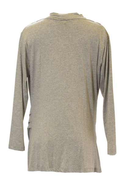 ANALILI Women's Gathered Front 3/4 Sleeve Cowl Neck Top $145 NWT