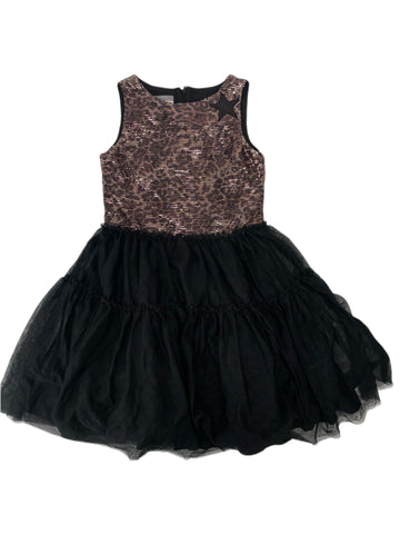 PASTOURELLE BY PIPPA & JULIE Girl's Brown Black Sequin Dress #6000 14 NWT