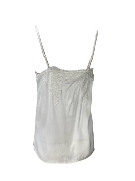 CAMI Women's White Sleeveless V-Neck Top #605 XS NWT