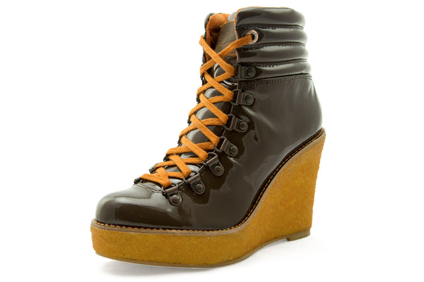 Philip Simon Hiker 200 Heel Brown Leather Boot  Shoes 61FHK200W-BRWN New $249