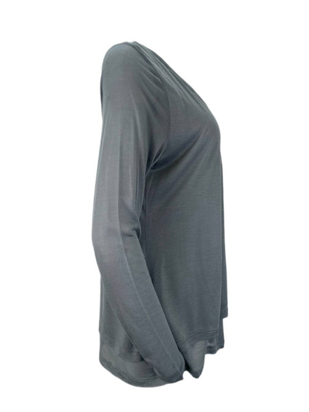 9/15 Women's Blue Stone Long Sleeve Blouse #65T L NWT