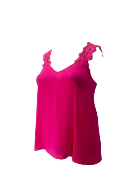 CAMI Women's Pink Sleeveless Top #672 L NWT