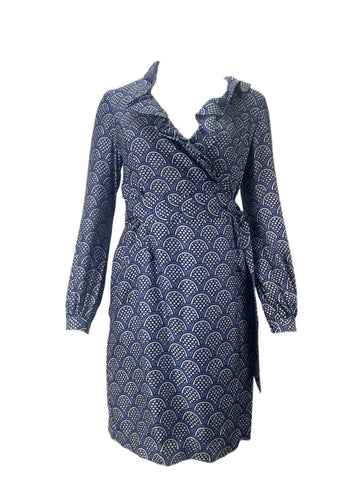 ELIZABETH MCKAY Women's Blue Scales Scotland Dress #7002 NWT