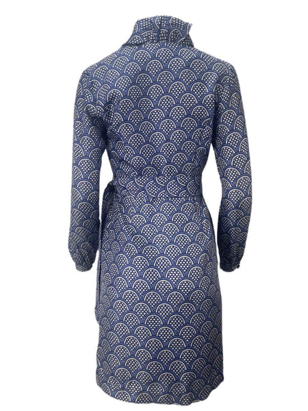 ELIZABETH MCKAY Women's Blue Scales Scotland Dress #7002 NWT