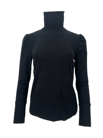 ELIZABETH MCKAY Women's Black Turtle Neck Tee #7008 M NWT