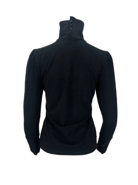 ELIZABETH MCKAY Women's Black Turtle Neck Tee #7008 M NWT
