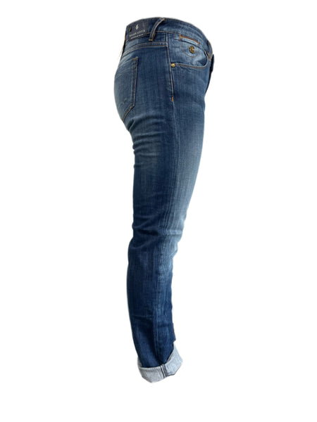 MAISON SCOTCH Women's Blue Low Rise Straight Leg Jeans #704 NWT