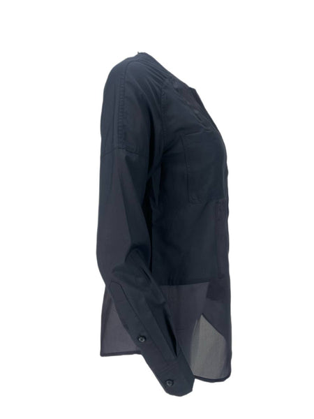 9/15 Women's Navy Lightweight Long Sleeve Blouse #72T NWT