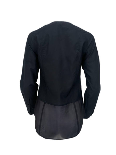 9/15 Women's Navy Lightweight Long Sleeve Blouse #72T NWT