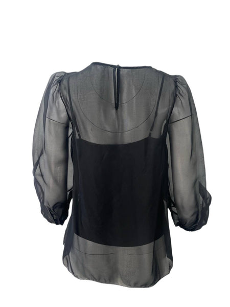 CAMI Women's Black Casual Blouse #763 XS NWT