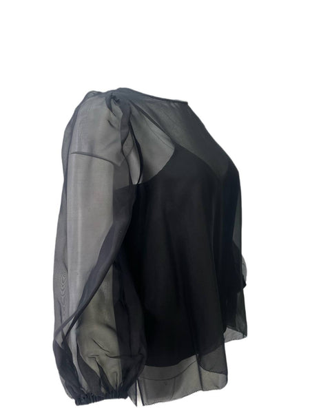 CAMI Women's Black Casual Blouse #763 XS NWT