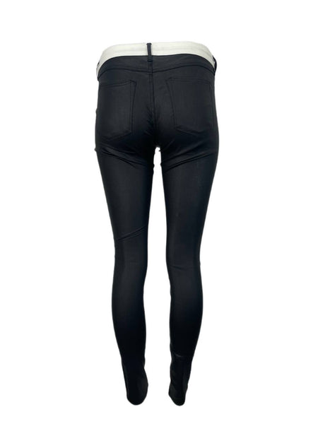 3X1 Women's White Black Contrast Zip Jeans #777 27 NWOTT