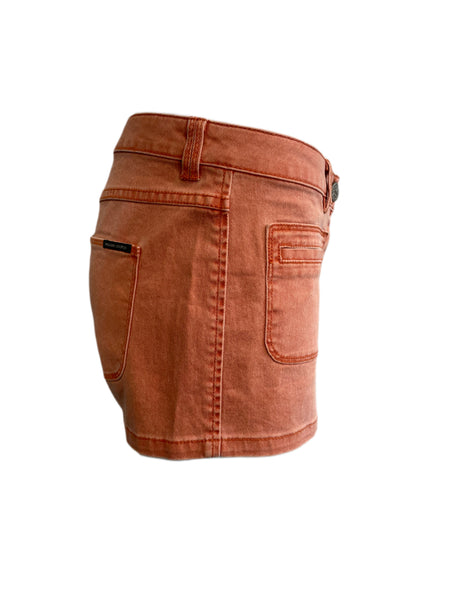 Maison Scotch Women's Orange Pocket Shorts #843 No Size NWT