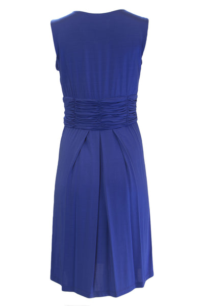 ANALILI Women's Ocean Blue V-Neck Sleveless A-Line Dress 851AH14 $275 NWT