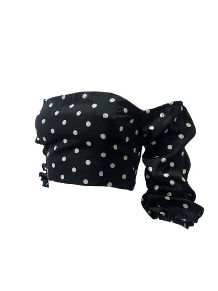 CAMI Women's Black Vintage Cropped Top #857 S NWT