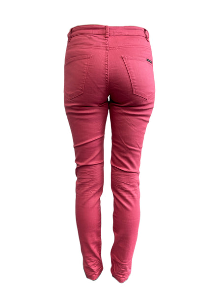 Maison Scotch Women's Pink Skinny Side-Stripe Pants #881 No Size NWT