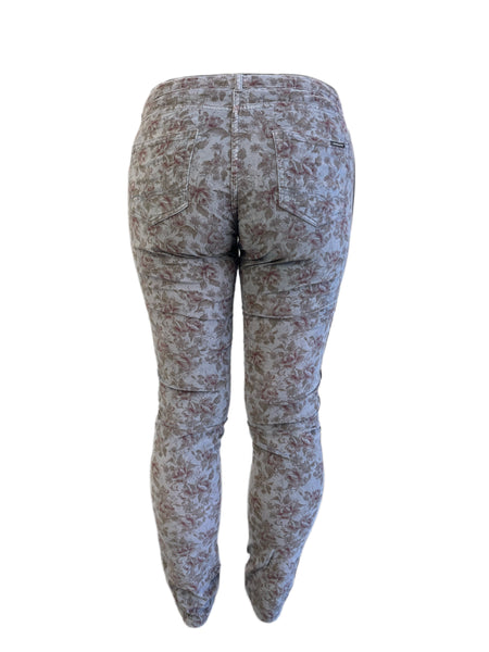 Maison Scotch Women's Grey All Over Print Pants #882 NWT