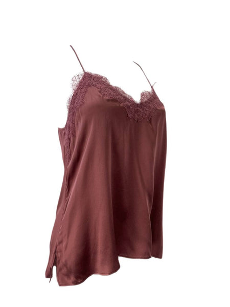 CAMI Women's Purple Racer V-Neck Top #916 XS NWT