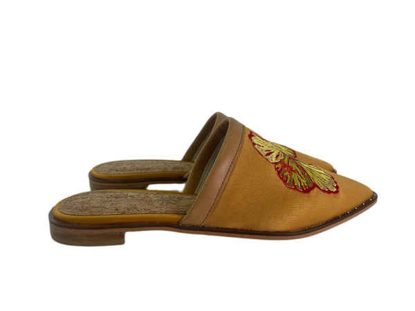 SCOTCH & SODA Women's Gold Kalin Textile Slides #9617 5.5 NWOTB