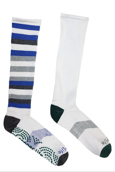 TOMMIE COPPER Men's 4 Pair  Multicolored Compression OTC Socks Large