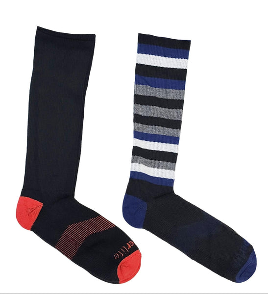 TOMMIE COPPER Men's 4 Pair  Multicolored Compression OTC Socks Large