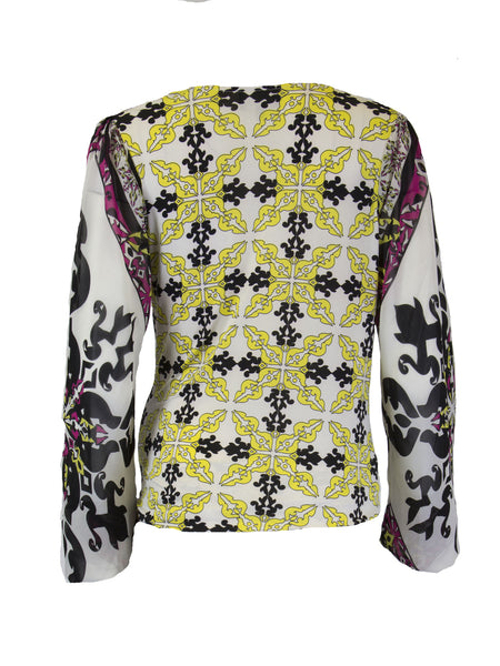 Analili Women's Geometric Design Wrap Top, X-Small