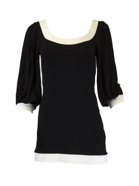 Analili Women's Scoop Neck Top, Black, X-Small