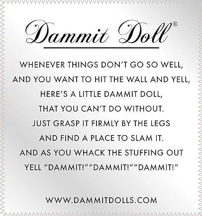 DAMMIT! DOLLS Stress Relief Squishy Classic The Red Zone Win It Gag Gift 12" NWT