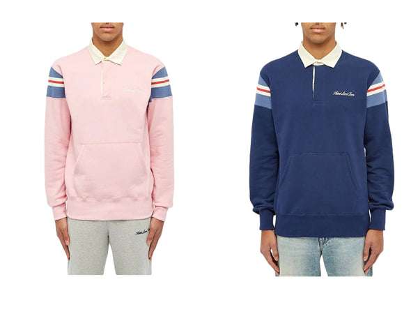 AIME LEON DORE Men's 20oz Terry Ribbed Shoulder Rugby Hoodie NWT