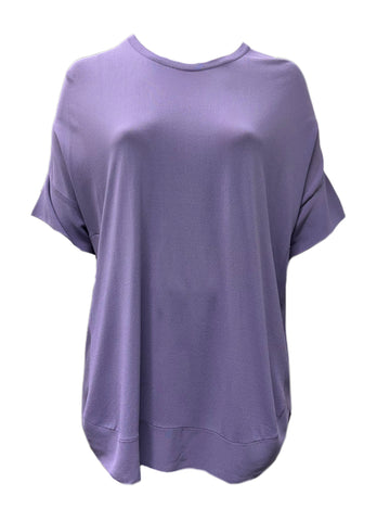 Marina Rinaldi Women's Purple Abaca T Shirt NWT