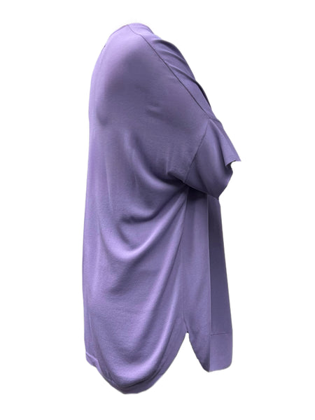 Marina Rinaldi Women's Purple Abaca T Shirt NWT