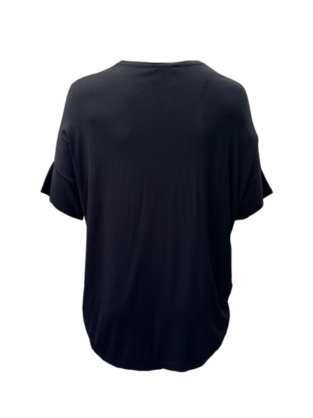 Marina Rinaldi Women's Black Abaca Pullover Sweater NWT