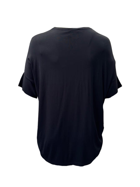 Marina Rinaldi Women's Black Abaca Pullover Sweater NWT