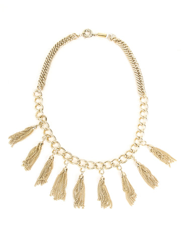 Max Mara Women's Abba Tassel Necklace One Size Metallic Gold
