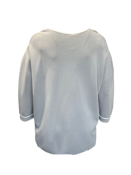 Marina Rinaldi Women's Grey Abbracci Knitted Sweater NWT