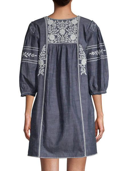 ROBERTA ROLLER RABBIT Women's Indigo Abigail Dress $245 NEW