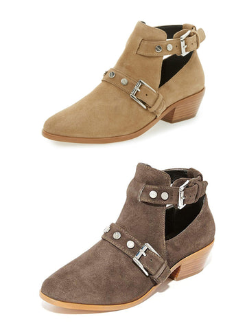 REBECCA MINKOFF Women's Abigail Suede Booties $175 NIB