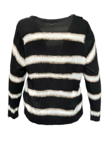 Marina Rinaldi Women's Nero Abilita Knitted Pullover Sweater NWT