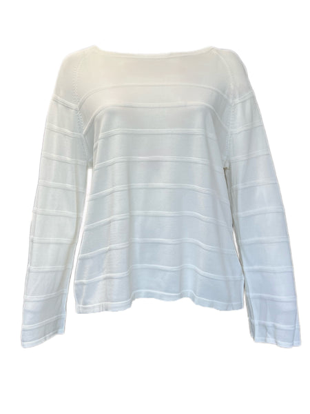 Marina Rinaldi Women's White Abitato Knitted Pullover Sweater Size XL NWT