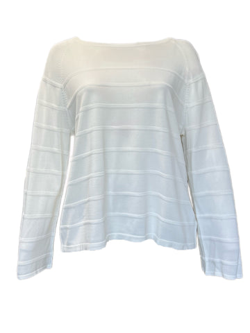 Marina Rinaldi Women's White Abitato Knitted Pullover Sweater Size XL NWT