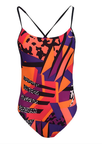NIKE Women's Pink Perfomance Cross Back One Piece Swimsuit #7041 6 NWT