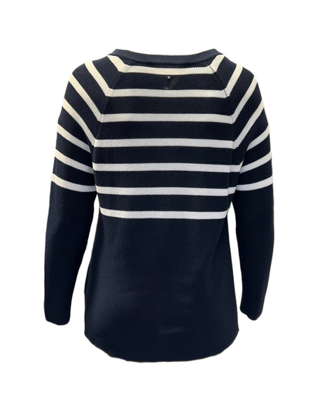 Marina Rinaldi Women's Navy Accento Knitted Sweater NWT