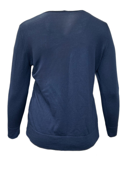 Marina Rinaldi Women's Navy Accento Knitted Sweater NWT