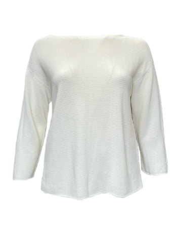 Marina Rinaldi Women's White Acceso Knitted Sweater NWT